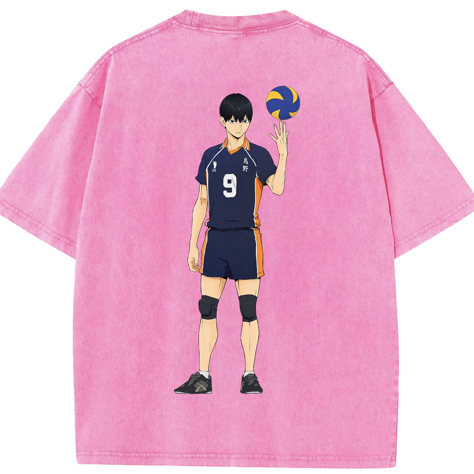 （画像用） ハイキュー!! Haikyu!! 綿100% ヴィンテージ風 半袖Tシャツ（背面プリント）
